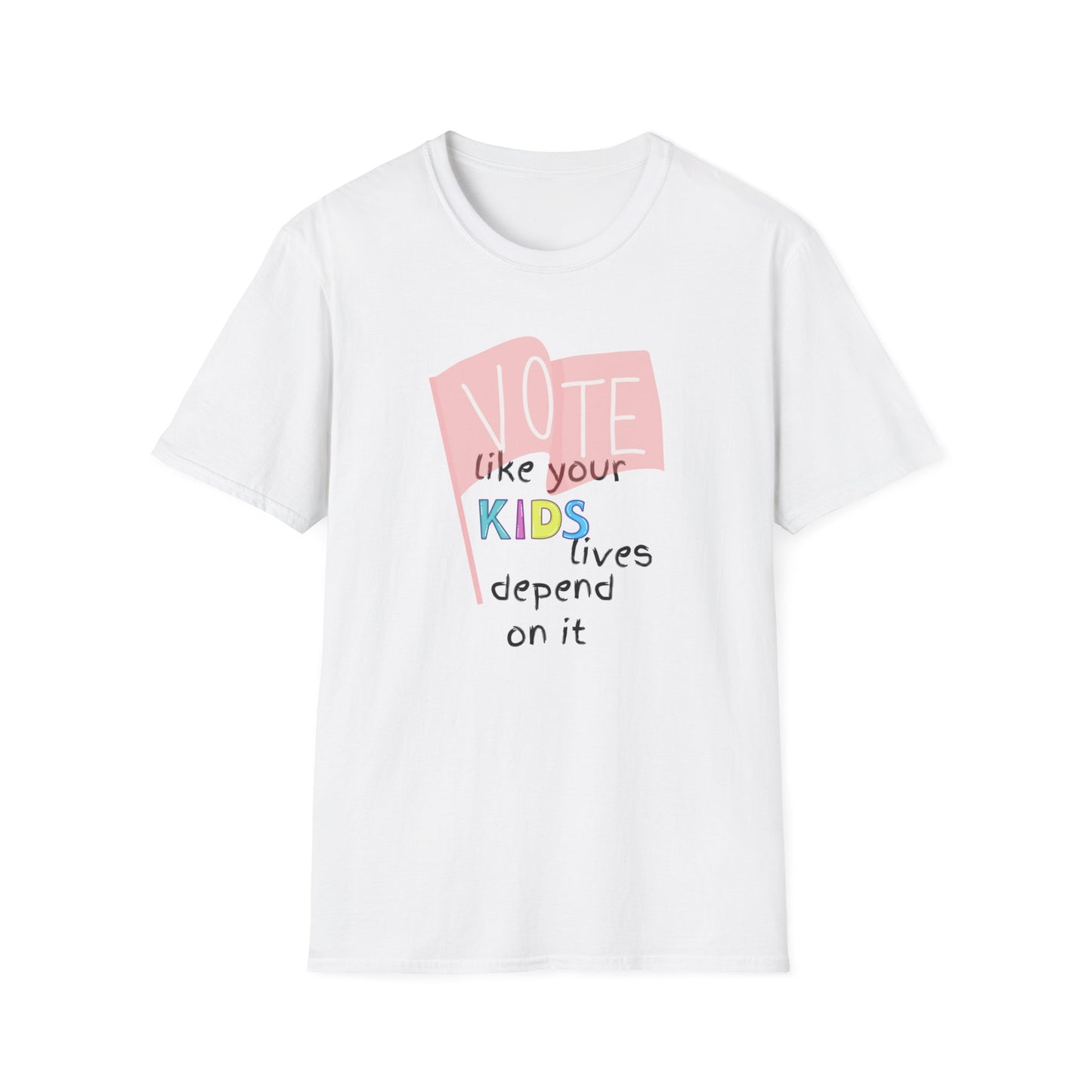 Copy of No Thoughts and Prayers Policy and Change  Unisex Softstyle T-Shirt