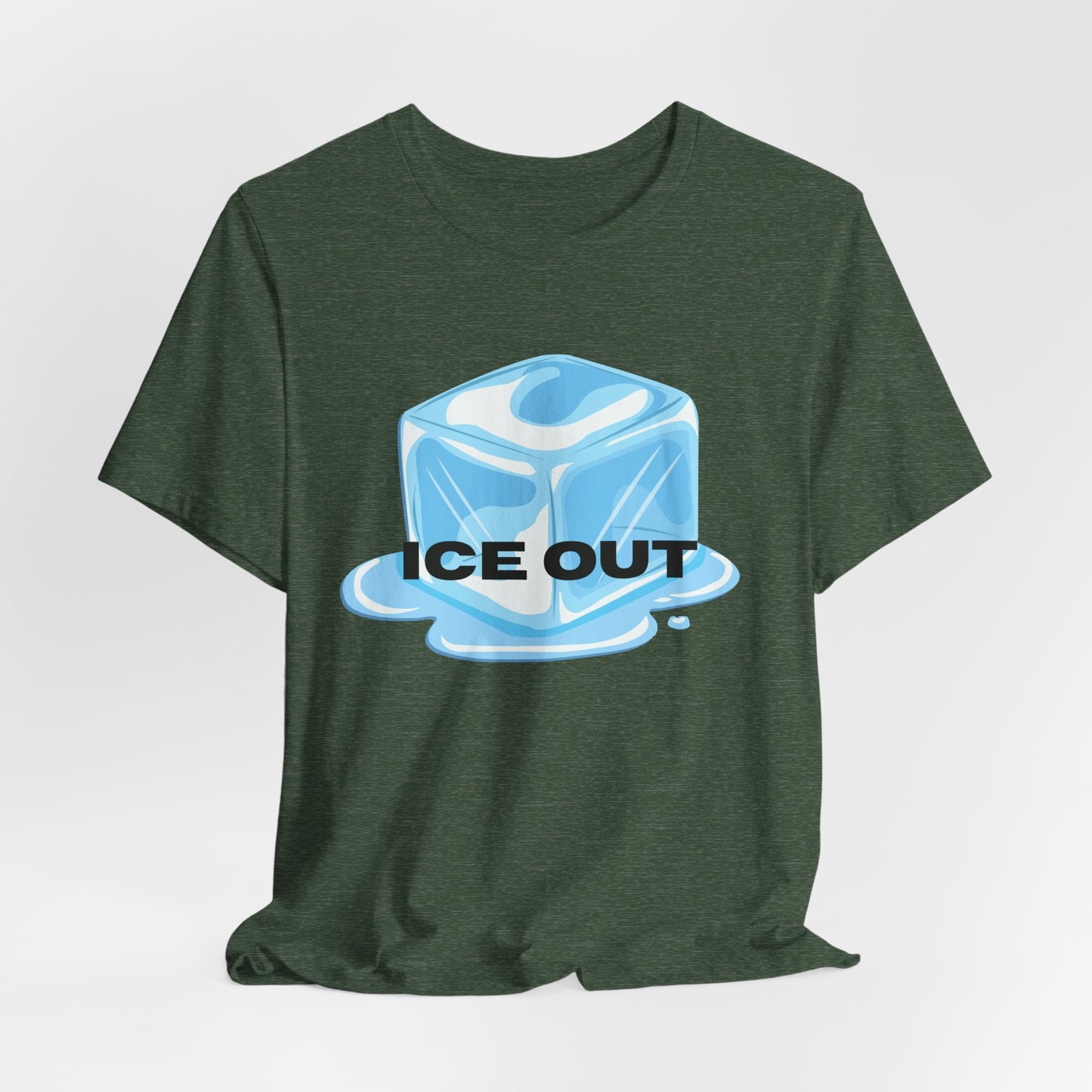 Ice Out Tee — Graphic Ice Cube Shirt with "ICE OUT" Text