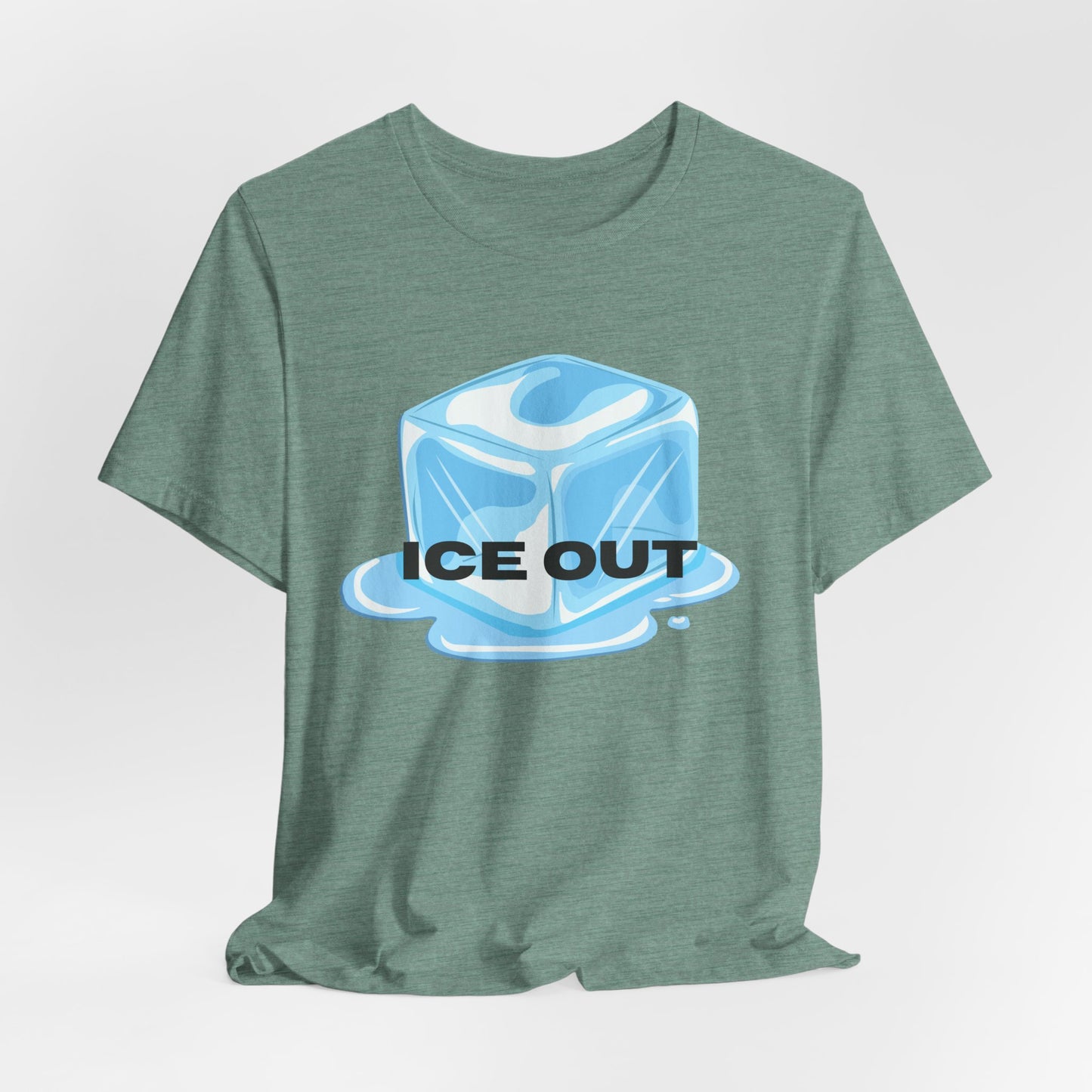 Ice Out Tee — Graphic Ice Cube Shirt with "ICE OUT" Text
