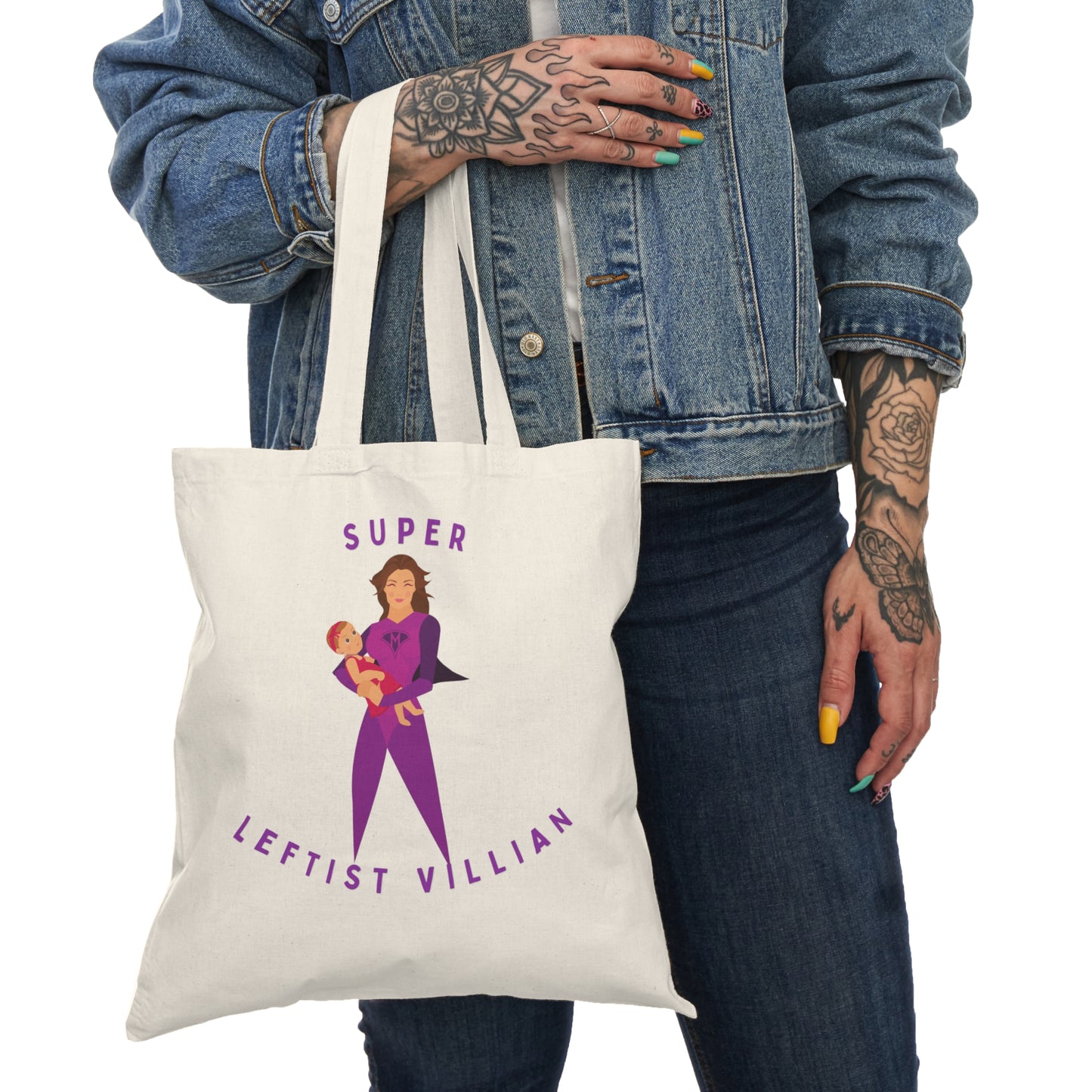 Super Leftist Villain Natural Tote Bag