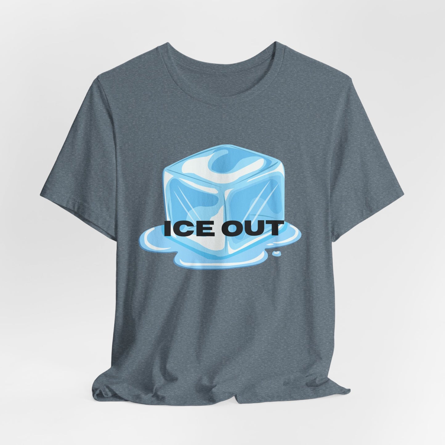Ice Out Tee — Graphic Ice Cube Shirt with "ICE OUT" Text