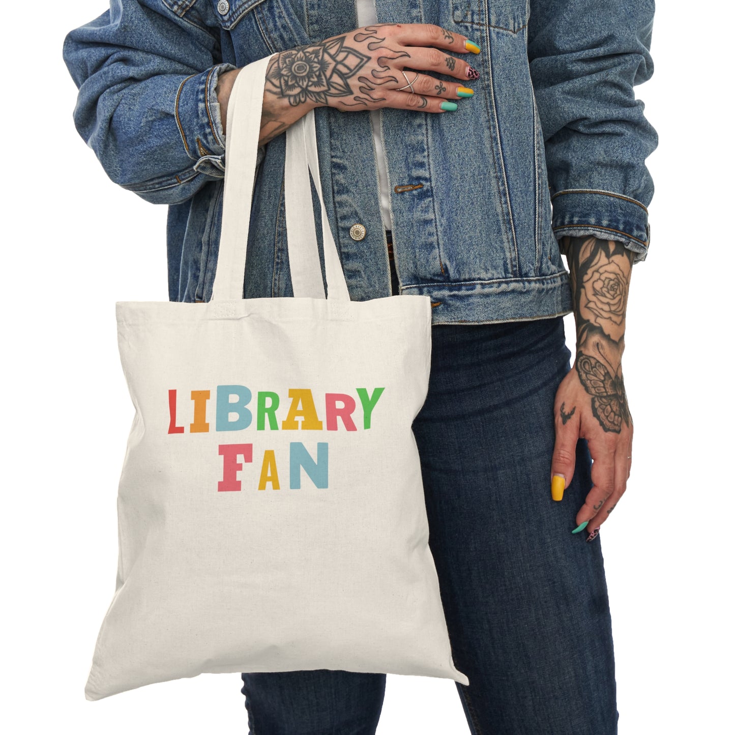 Library Fan Natural Tote Bag