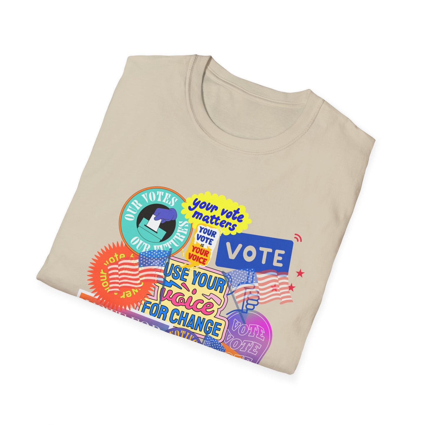 vote vote vote   Unisex Softstyle T-Shirt